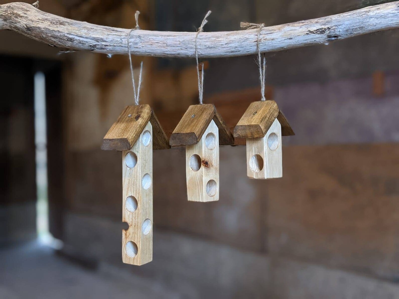 Handmade Reclaimed Wood Suet Log Bird Feeder / 4 Sizes / Etsy