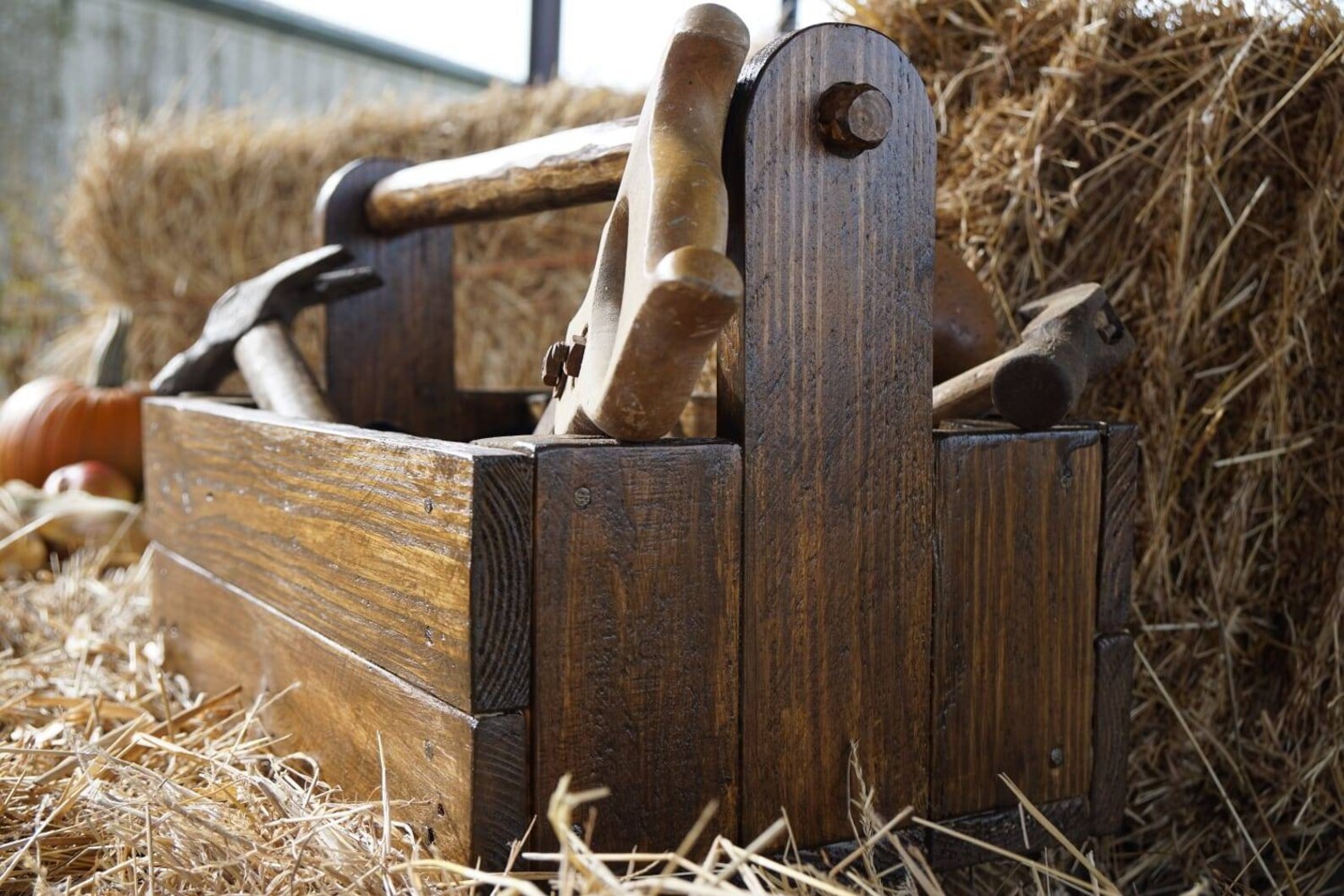 Handmade Pallet Wood Trug with Whittled Carry Handle For Etsy