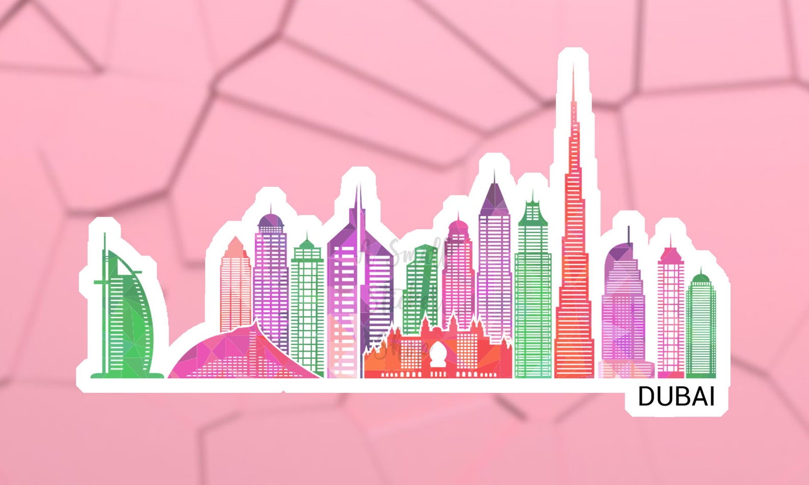 Dubai Vinyl Sticker Arabic Sticker Burj Khalifa Sticker Etsy