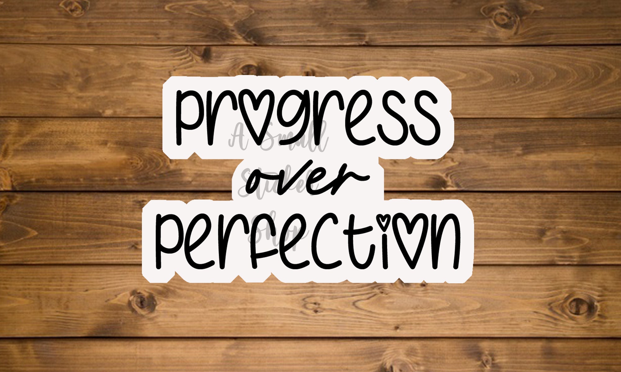 Progress Over Perfection Sticker Laptop Sticker Quotes About Etsy UK