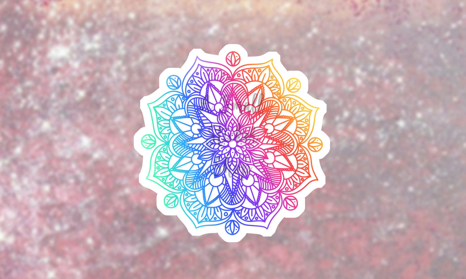 Mandala Sticker Aesthetic Stickers Wall Art Sticker Laptop Etsy