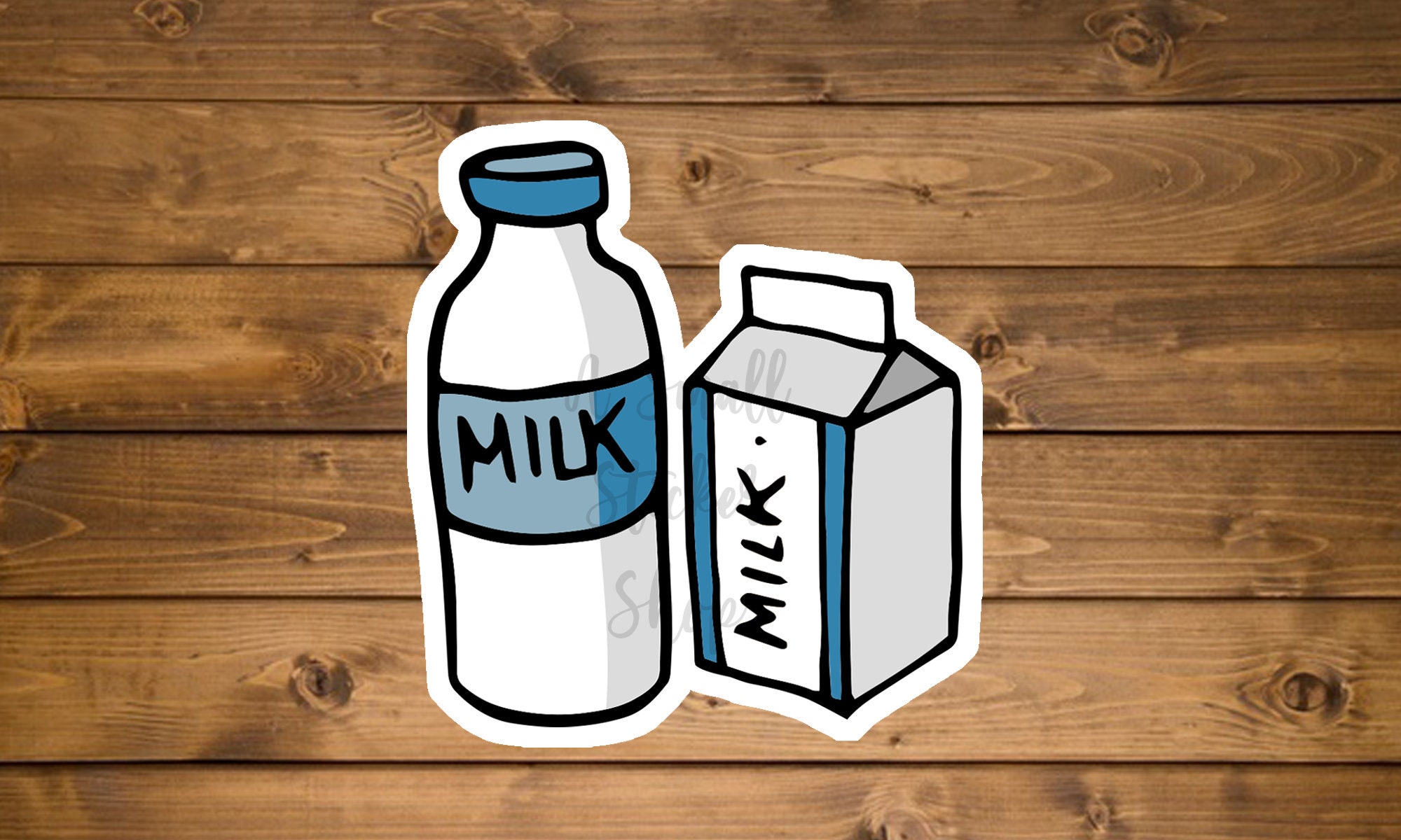 Milk sticker Cute food sticker Milk scrapbook sticker die Etsy