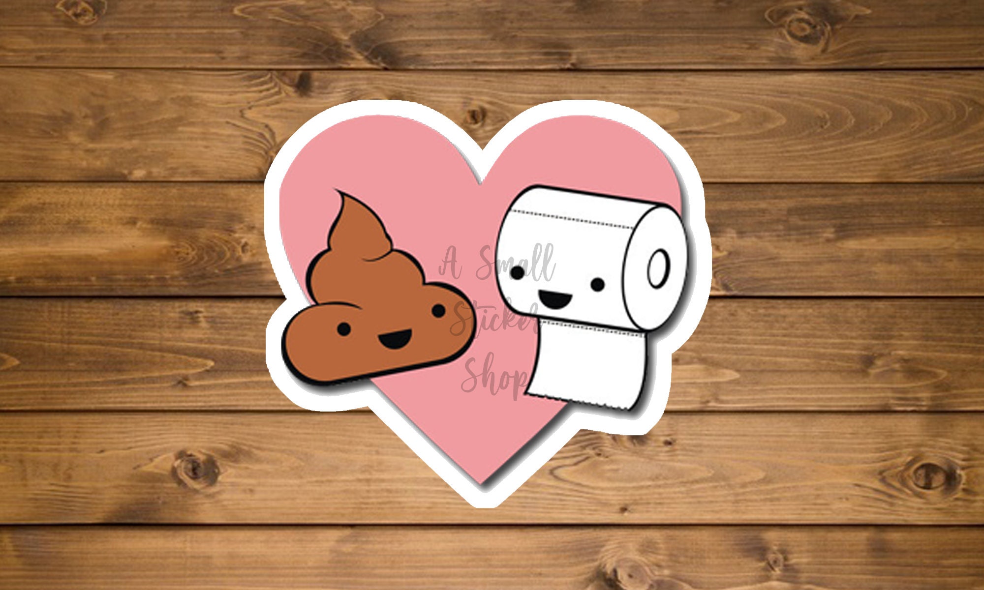 Poop and toilet paper Sticker Poop Emoji sticker Cool poop Etsy
