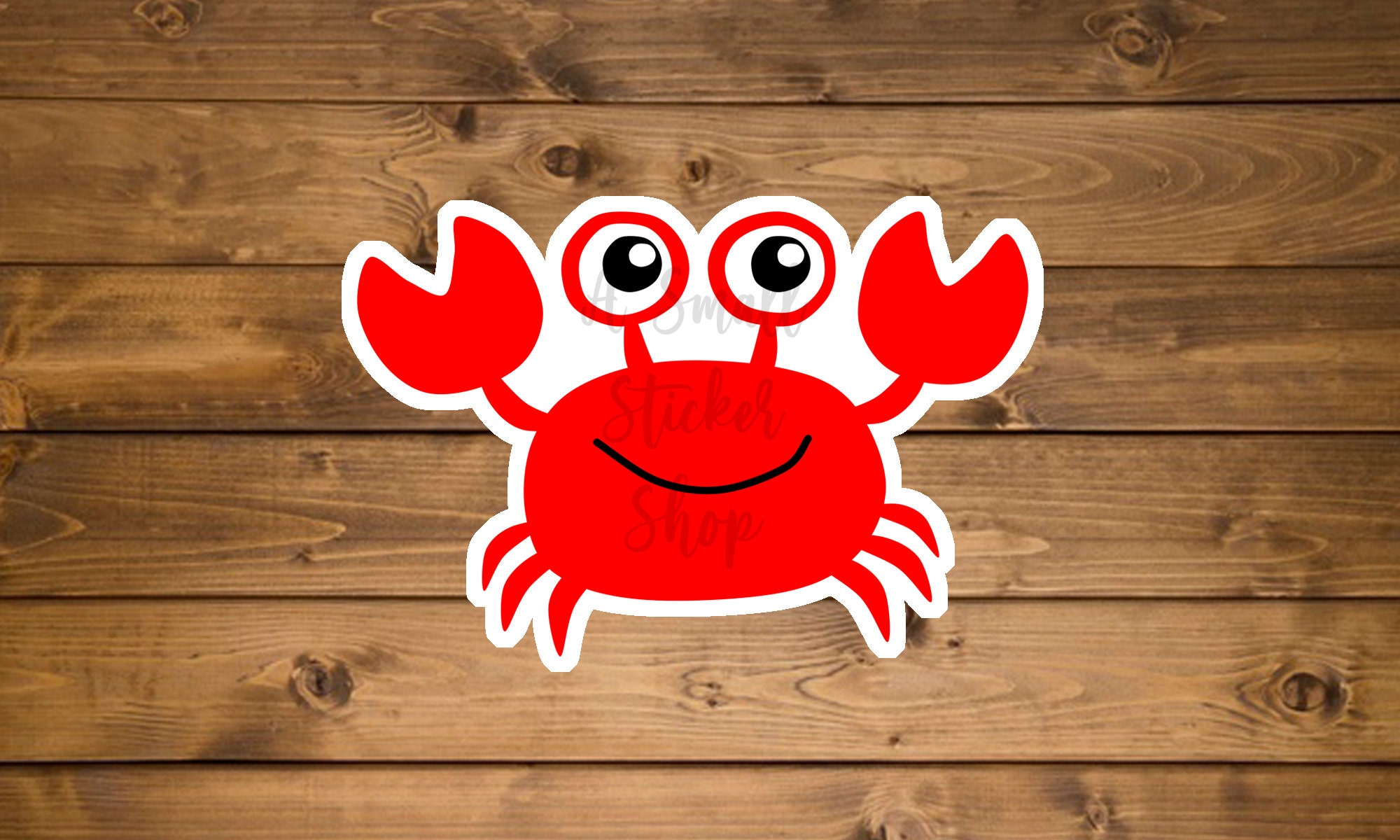 Crab vinyl Sticker animal sticker sea stickers ocean Etsy