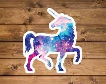 Galactic unicorn sticker, Galaxy sticker, Unicorn vinyl sticker, water bottle sticker, laptop sticker, Waterproof vinyl sticker