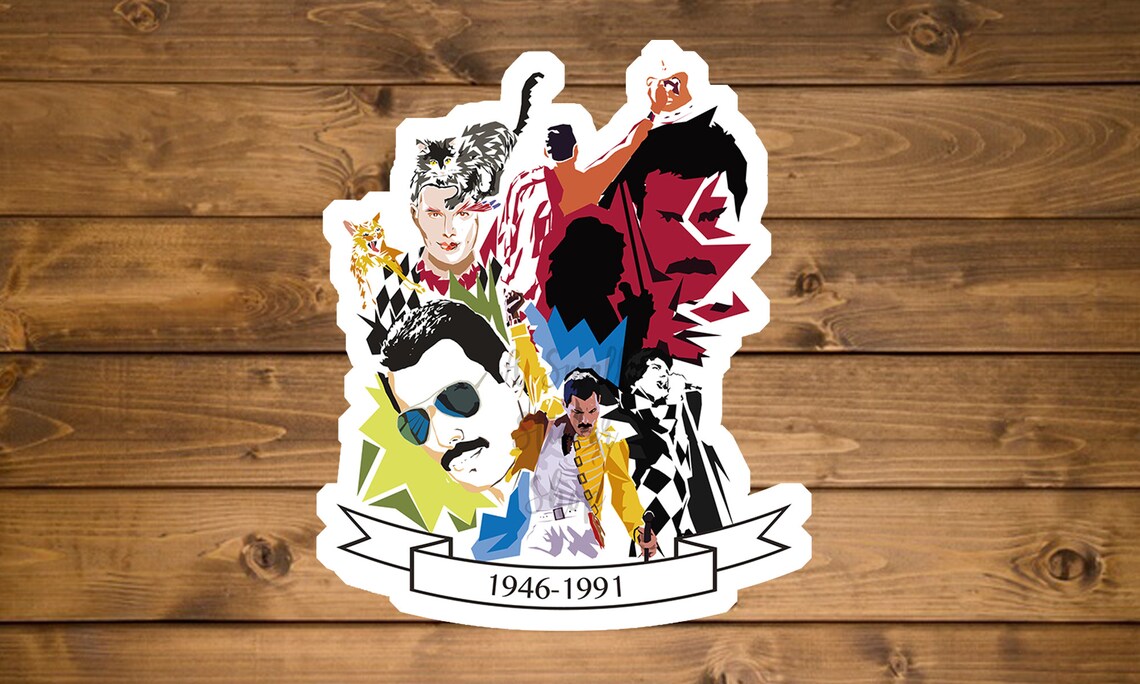 Freddie Mercury Sticker Etsy