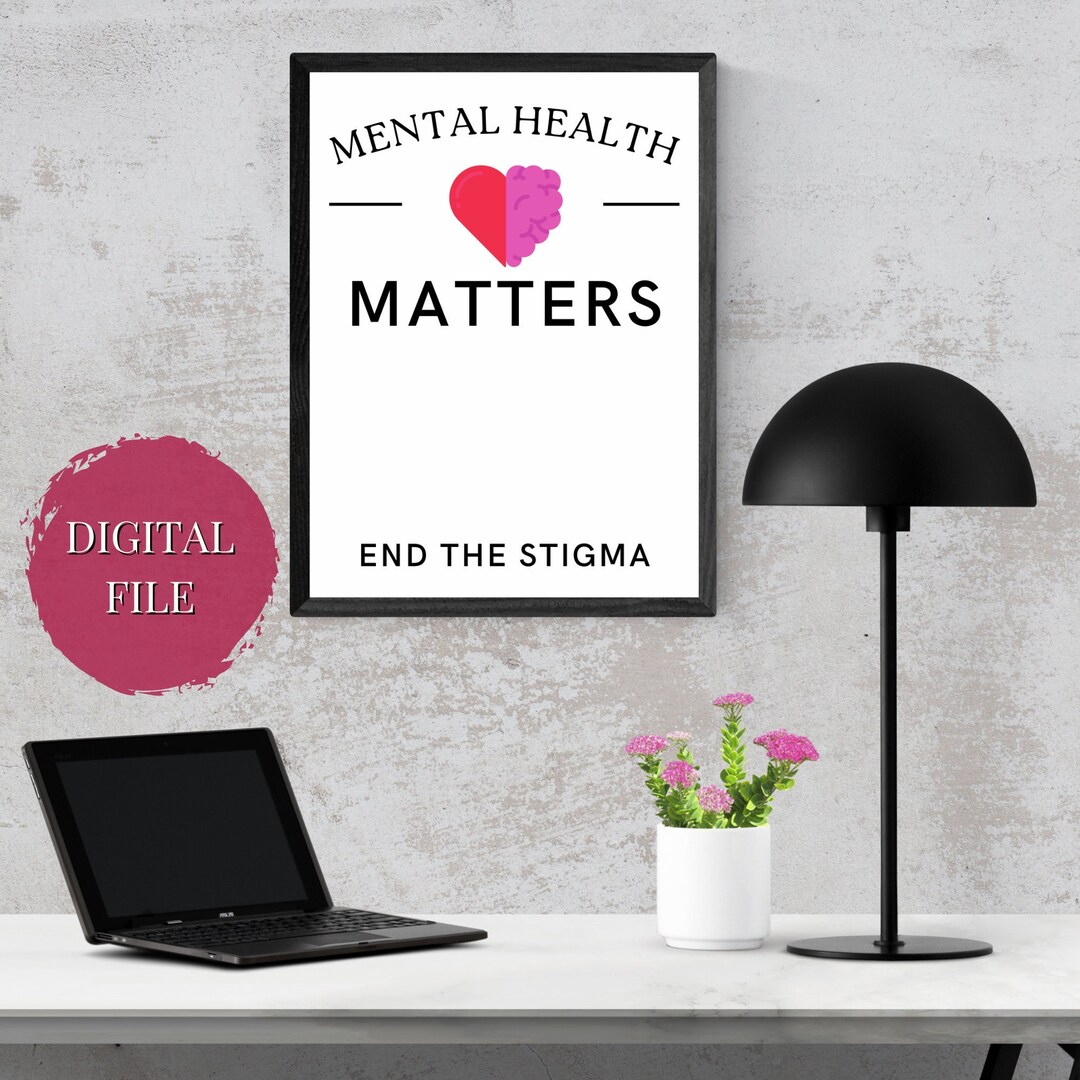 Mental Health Printable, Psychology Art Print, Psychology Poster, Therapist Gift, Mental Health ...
