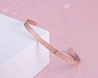 Ayatul Kursi Bracelet, Ayatul Kursi Bangle, Ayatul Kursi Cuff, Adjustable Quran Jewelry, Islamic Eid Gift for her