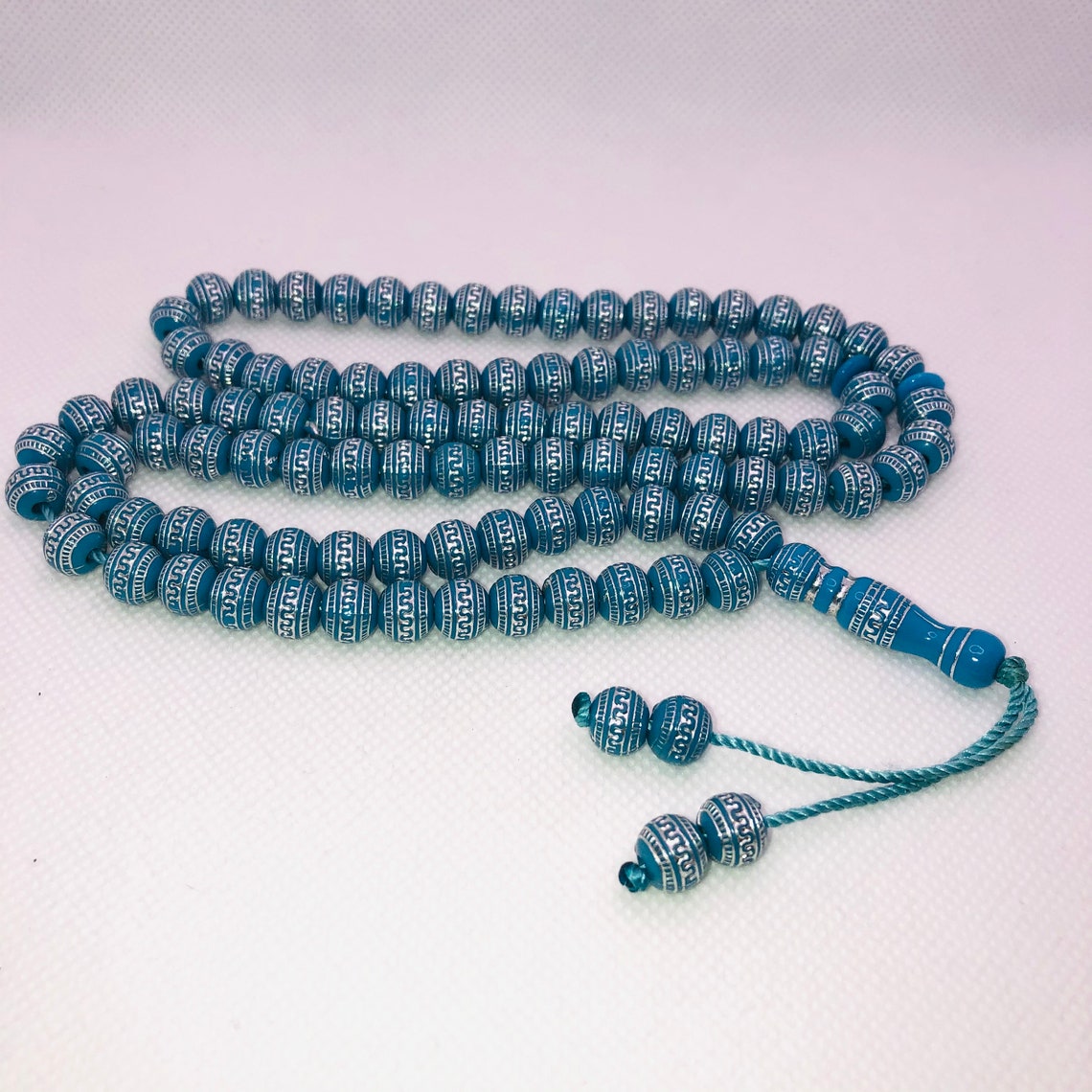 Islamic 99 Blue Bead Tasbih Tasbeeh Arabian Prayer Worry Beads - Etsy