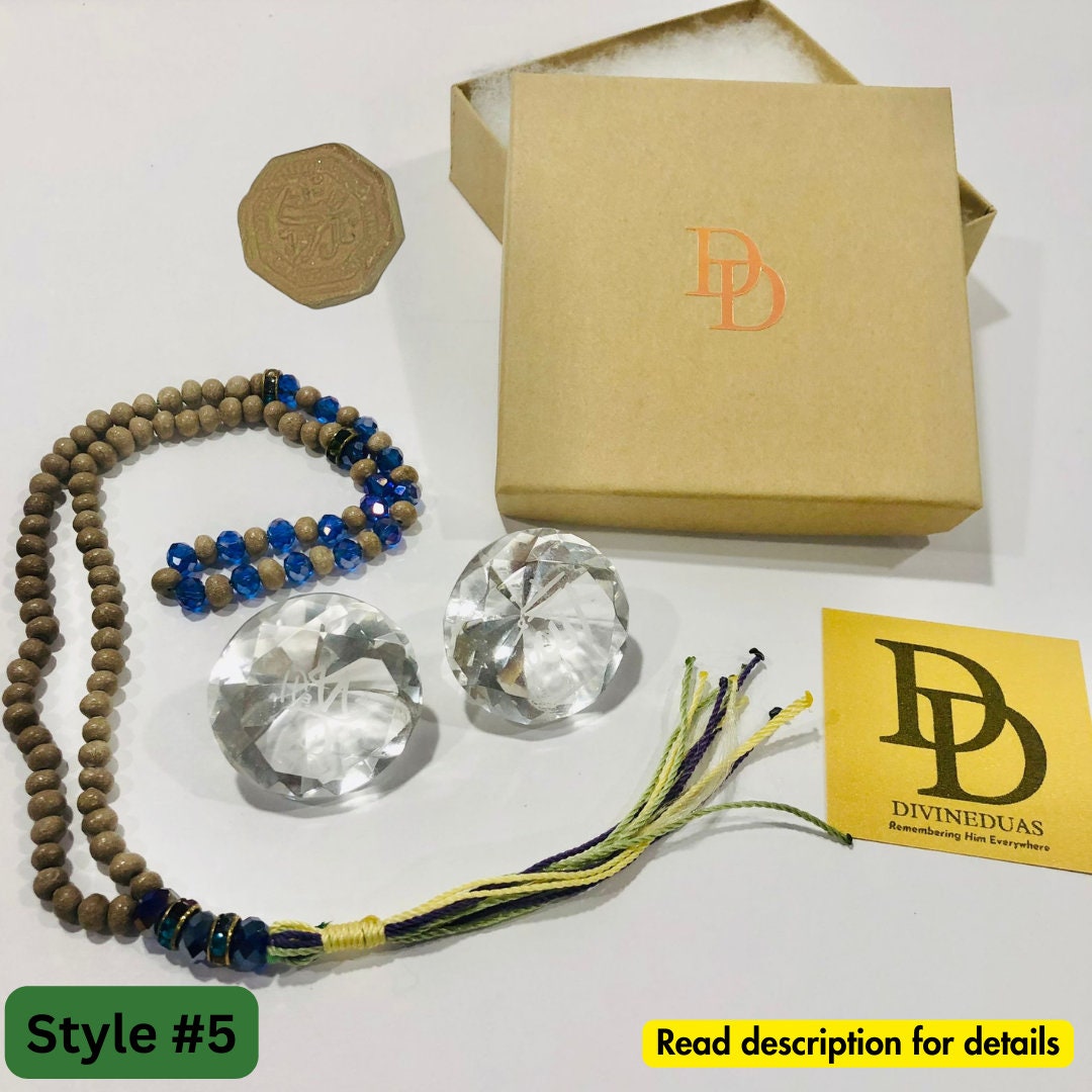 Karbala Made Soil Turbah Mohr and Tasbeeh Crystal Set, Original Made in ...