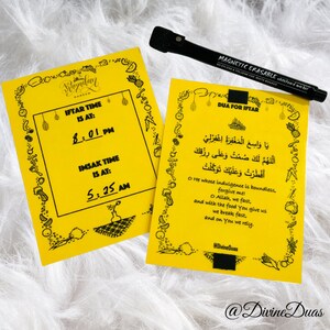 Cartes Ramadan Dua pour enfants, carte Iftar Dua, arabe et anglais, Dua pour rompre le jeûne, carte de prière pour enfants, Iftar Suhoor Imsak Time