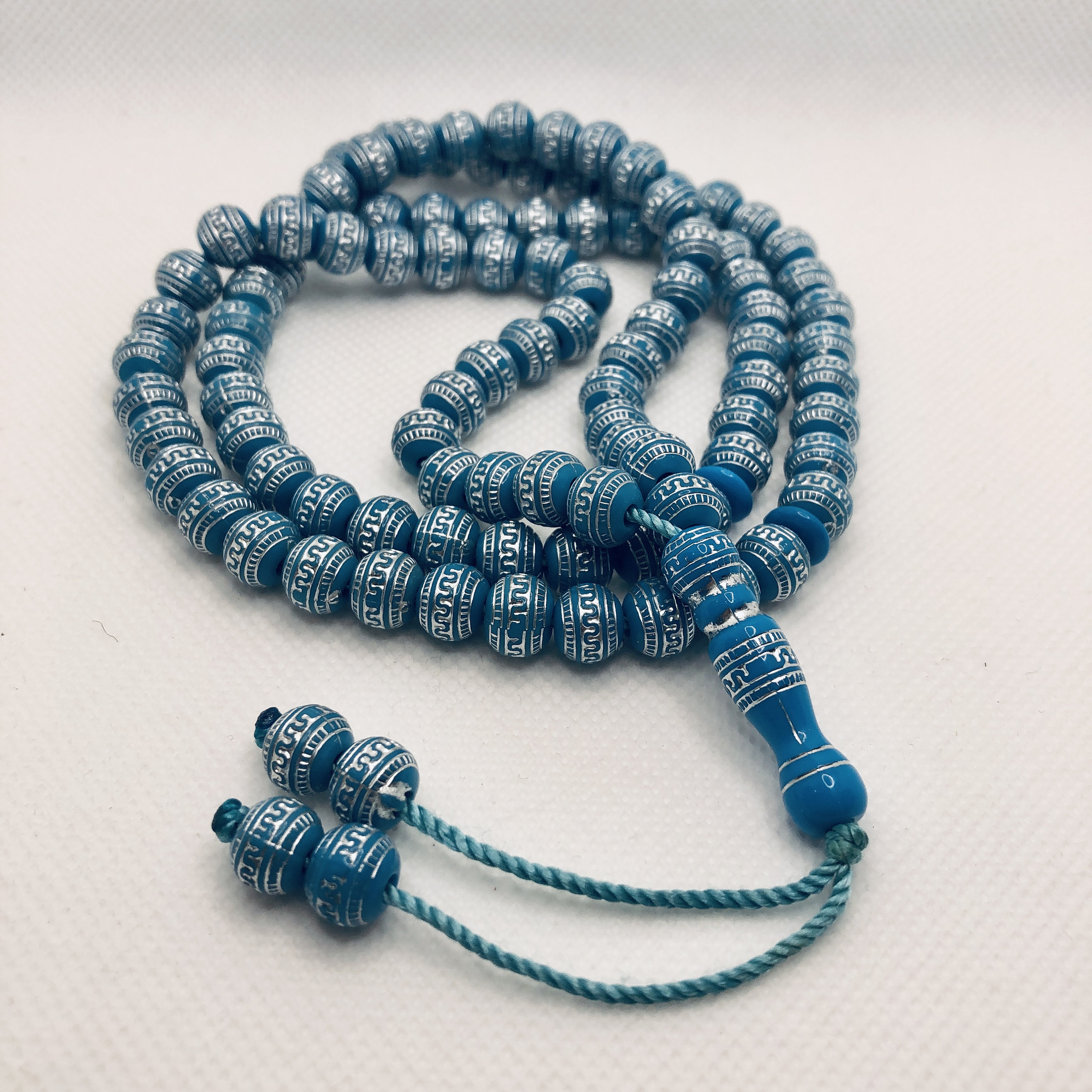 Islamic 99 Blue Bead Tasbih Tasbeeh Arabian prayer Worry beads | Etsy