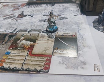 Cmon Games ZOMBICIDE WHITE DEATH Jin painted miniature with Card