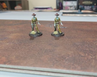 Cmon Games Zombicide Undead or Alive Dead West Gunslinger Zombie x 2 Painted