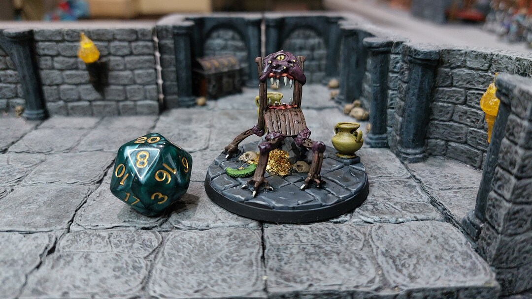 Chair Mimic Dungeons and Dragons/pathfinder/rpg Miniature Painted Etsy