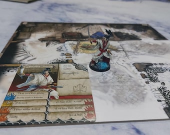 Cmon Games ZOMBICIDE WHITE DEATH Miyamoto Musashi painted miniature with card