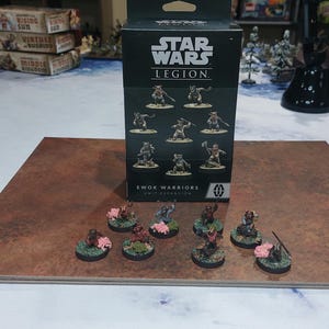 Star Wars Legion: Ewok Warriors Painted Unit Expansion comes with cards/Tokens