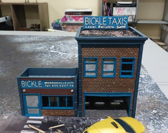 Taxi Office Dice Tower - Corvus Games Terrain Painted