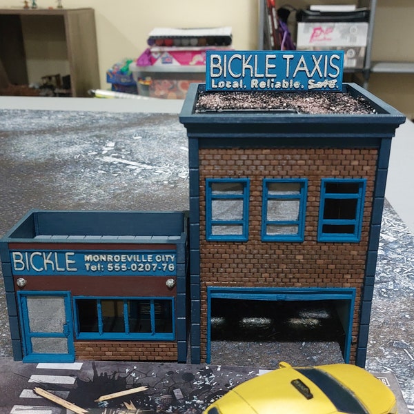 Taxi Office Dice Tower - Corvus Games Terrain Painted