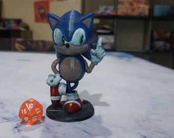 Sega 3D Printed Painted Sonic