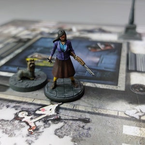 Zombicide 2.0 3d printed Audrey and Dog companion pro painted by CC&H