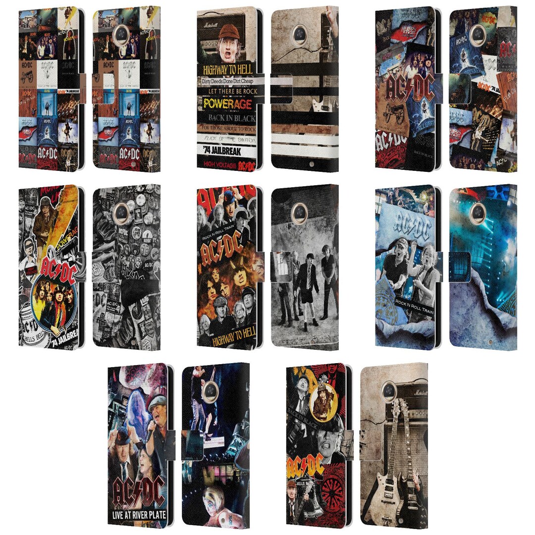 Official Ac/dc ACDC Collage Leather Book Wallet Case Cover for - Etsy