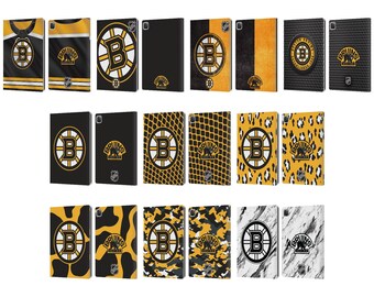 Official NHL Boston Bruins Leather Book Wallet Case Cover For Apple iPad