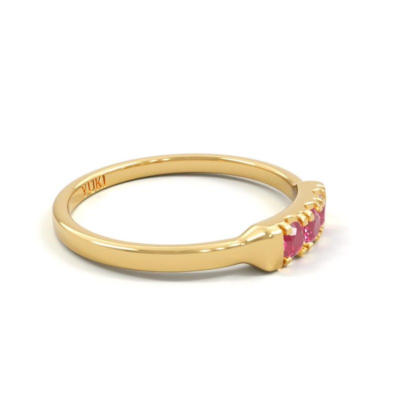 14k Stacking Ruby Ring immagine 7