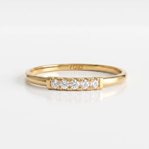 14k Diamond Dainty Stacking Ring