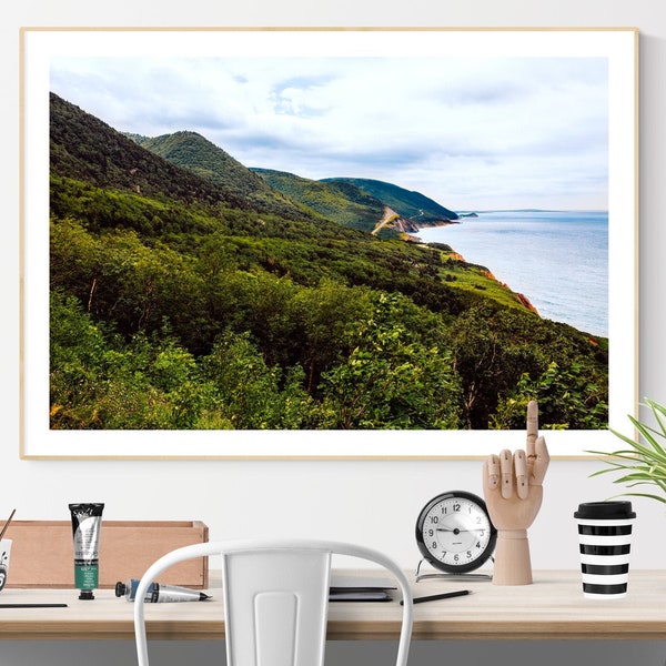 Cabot Trail View | Forest Wall Art, Cabot Trail Print, Mountain Art, Nature Poster, Landscape Photography, Cape Breton