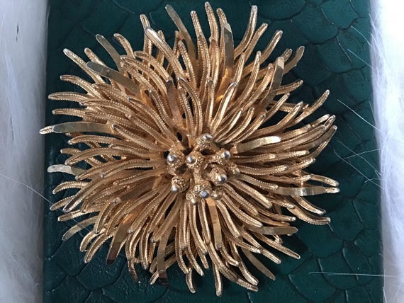 Exquisite Gold Finish Brooch