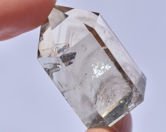 Natural Phantom Citrine Point – Pale Yellow Quartz – Brazil Crystal – Polished Point