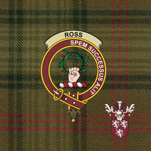 Scottish Family Tartan and Clan Badge.