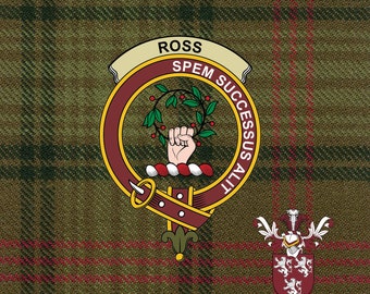 Scottish Family Tartan and Clan Badge.
