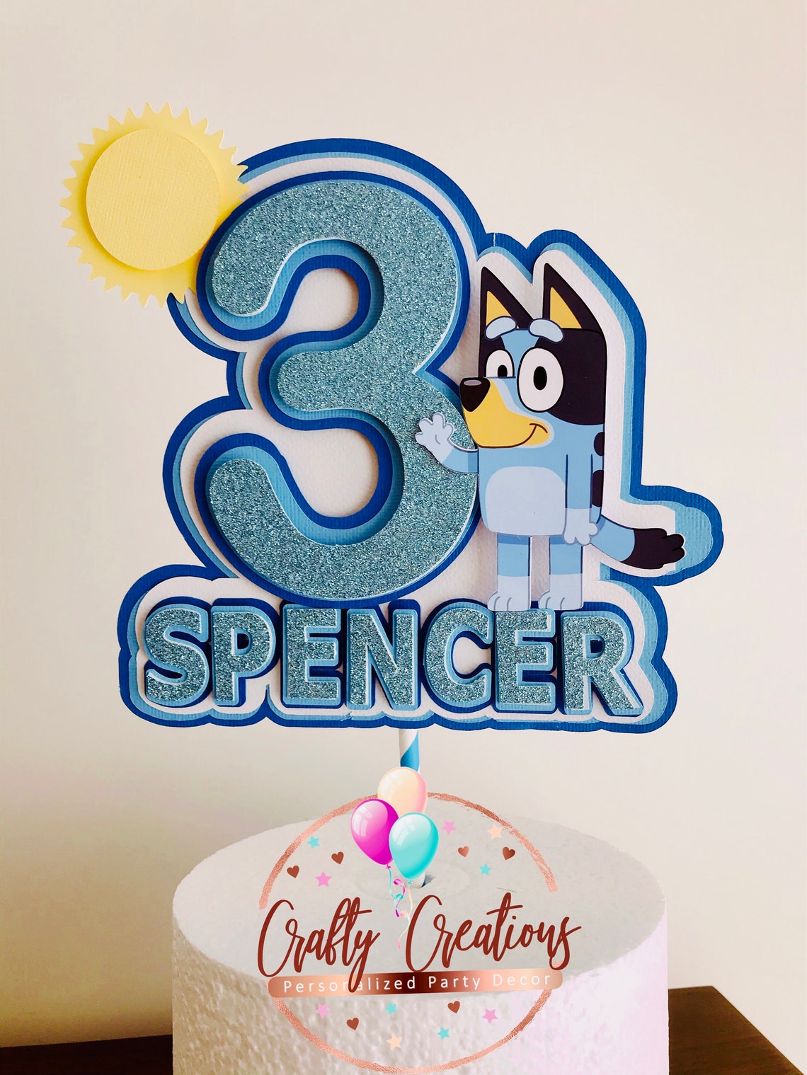 Bluey Bluey Cake Topper Bluey Birthday Bluey Birthday Etsy