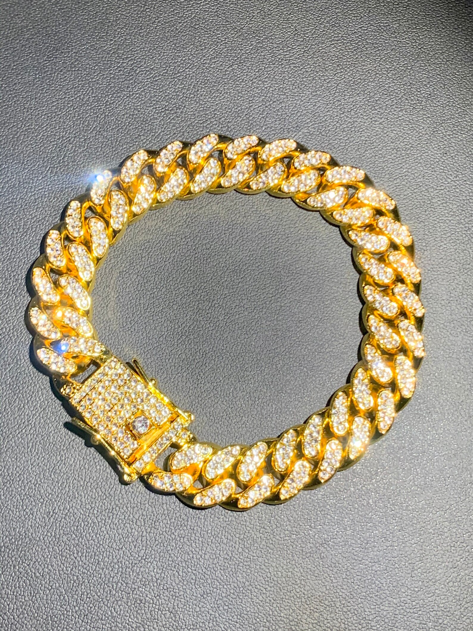 Iced out cuban link bracelet womens Clearance