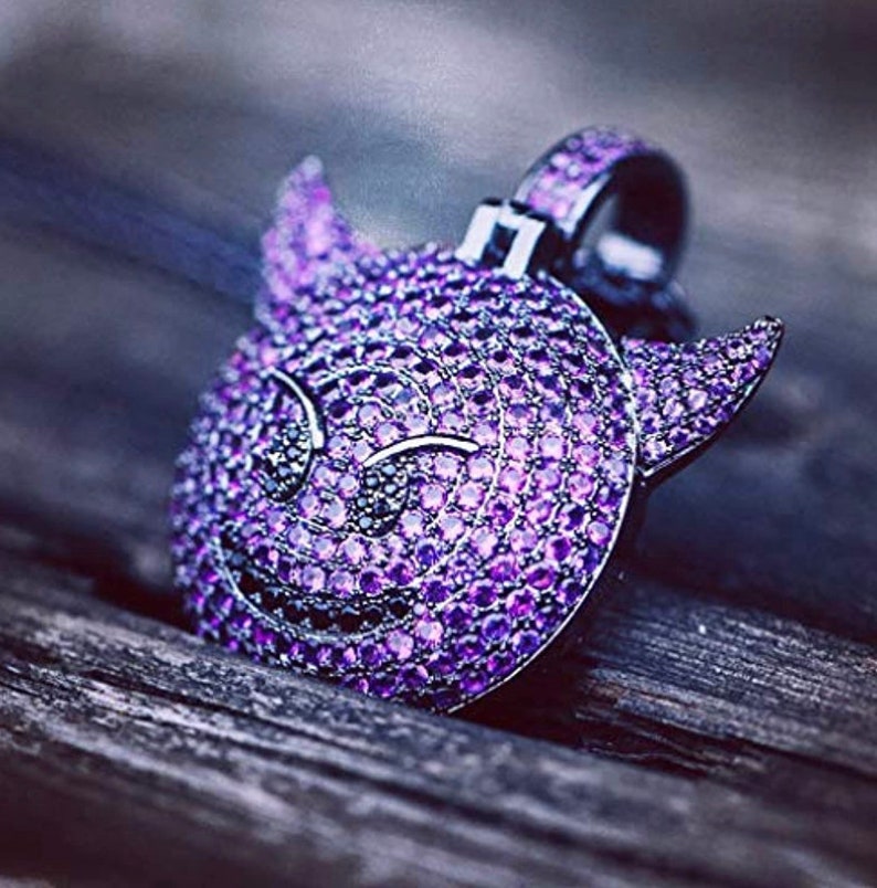 Iced Out Purple Devil Emoji
