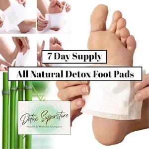 All Natural Detox Foot Pads - Detox Superstore Brand - Detoxify Your Body While You Sleep! 7 Day Supply