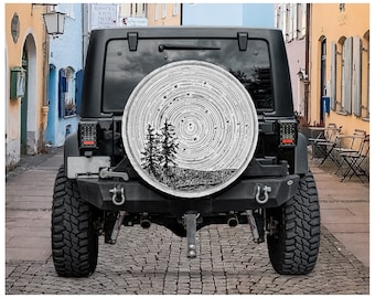 Tanzania National Emblem Spare Tire Cover Protector Popular Wheel Tire Cover Camper Travel Trailer Accessories for Most Vehicle