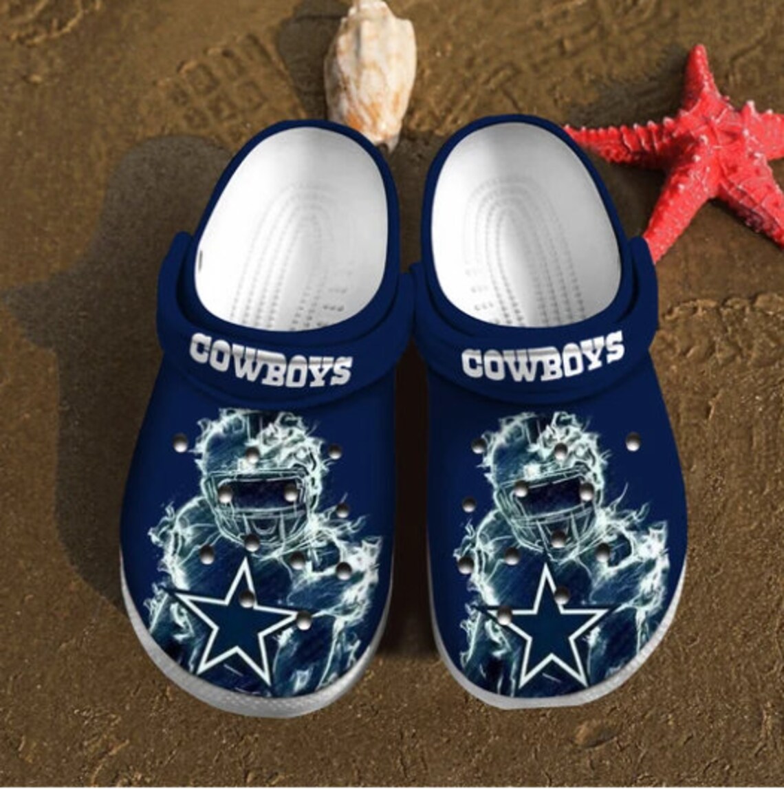 dallas cowboys crocs men's