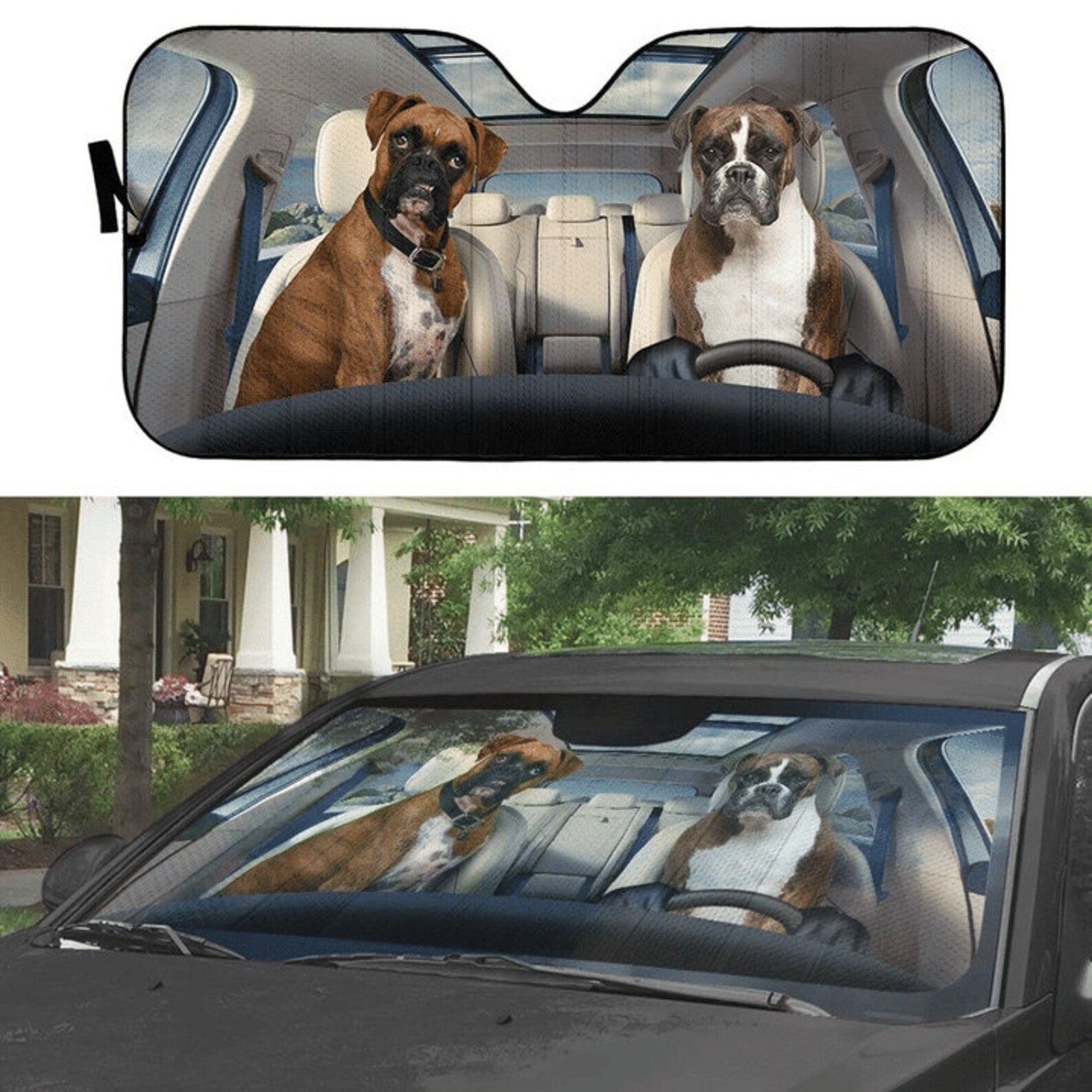 Boxer Car Sunshade Boxer Dog Boxer Lover Car Accessories Etsy