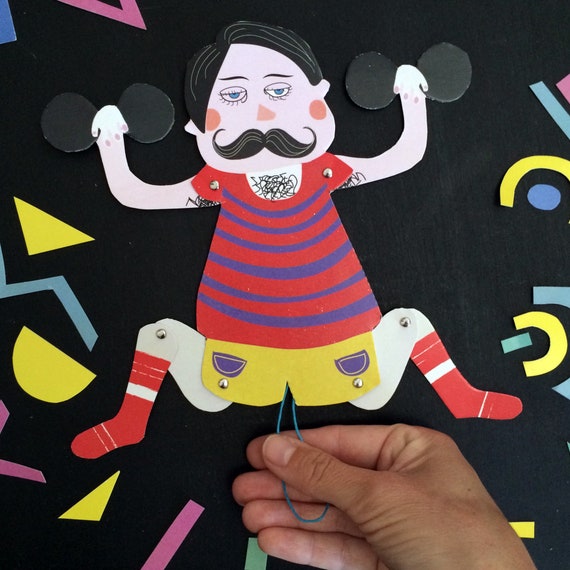 DIY Hampelmann Digital Jumping Jack Dolls Digitalpaper Doll Etsy