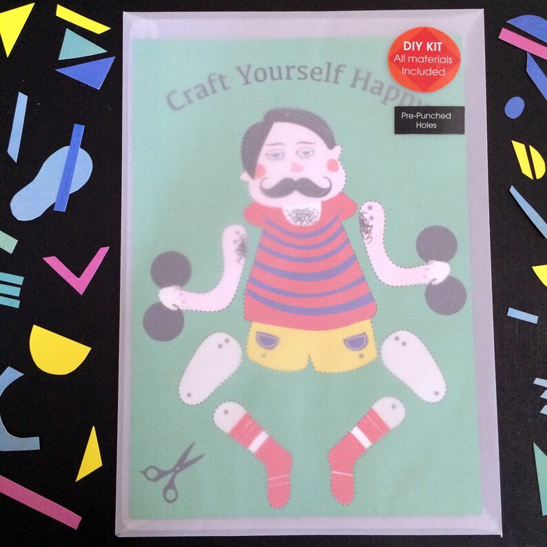 Jumping Jacks DIY Kit Paper Puppet Paper Doll Hampelmann Etsy