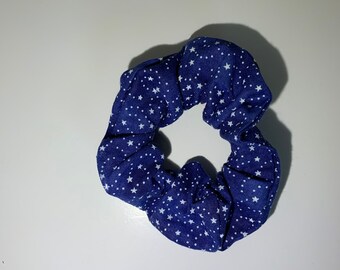 Blue starry night scrunchie