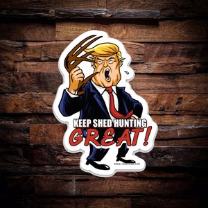 Donald Trump 45 Shed Hunter Antler Sticker
