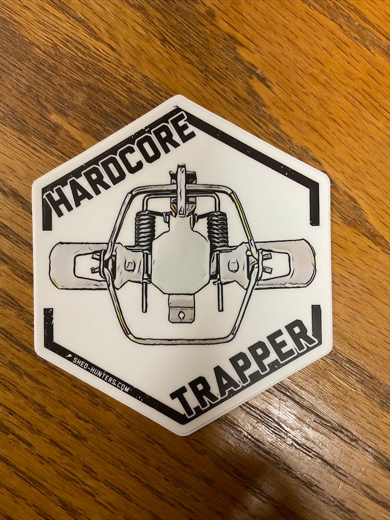 Sticker Trapper Hardcore Trappers Sticker - Waterproof Weatherproof Decal - Etsy
