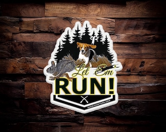 Rabbit hunting Beagle hunter sticker