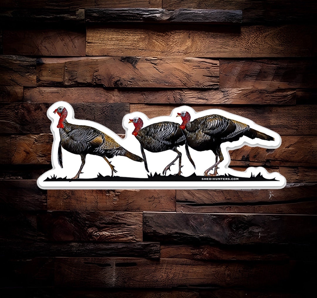 Three Birds Wild Turkey Hunting Sticker - Etsy