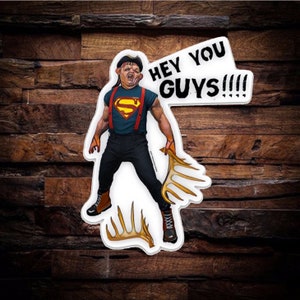 Goonies sloth antler hunter sticker