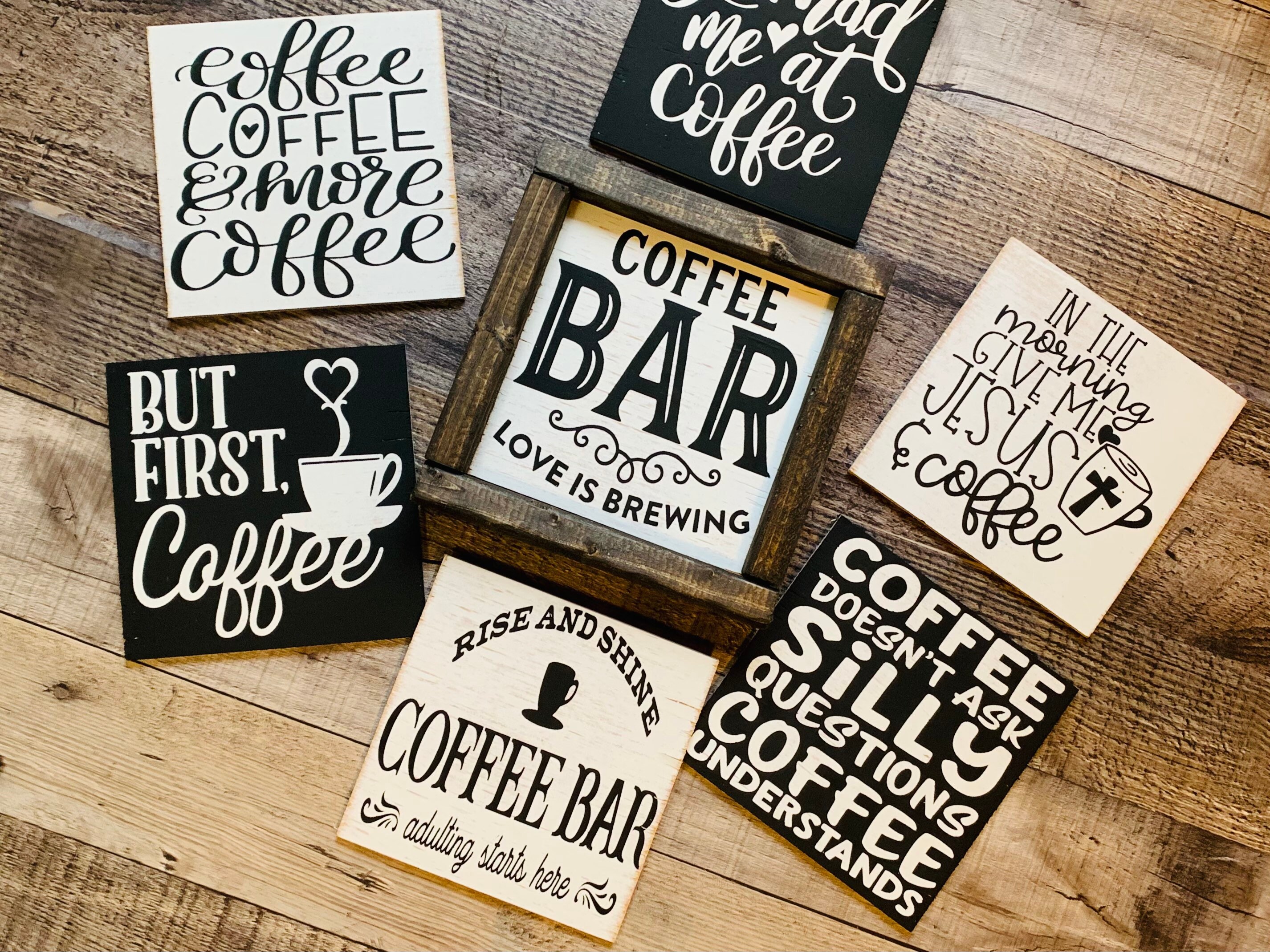 Funny Coffee Bar Signs Coffee Bar Decor Coffee Bar Etsy